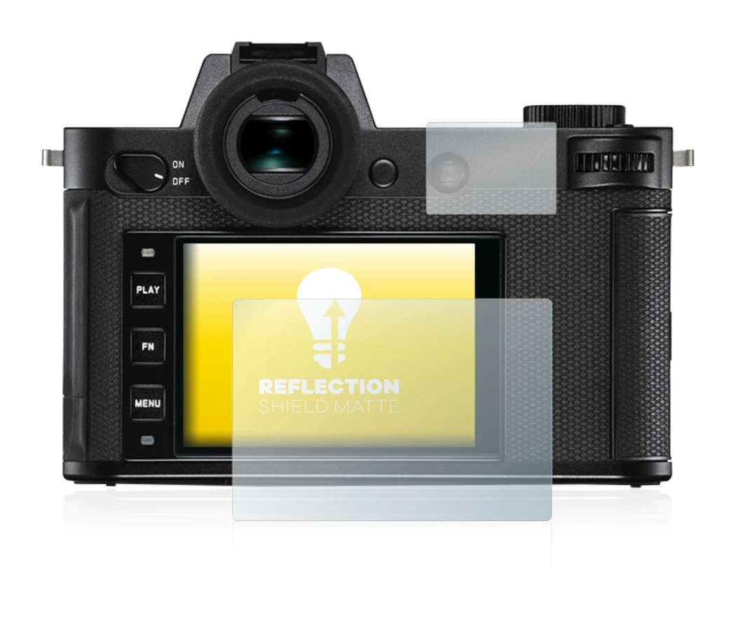 Imagen del dispositivo Leica SL2 con una amplia variedad de protectores de pantalla.