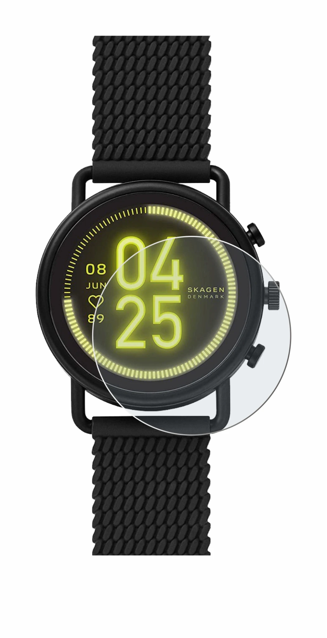 Imagen del dispositivo Skagen Smartwatch Falster 3 con una amplia variedad de protectores de pantalla.
