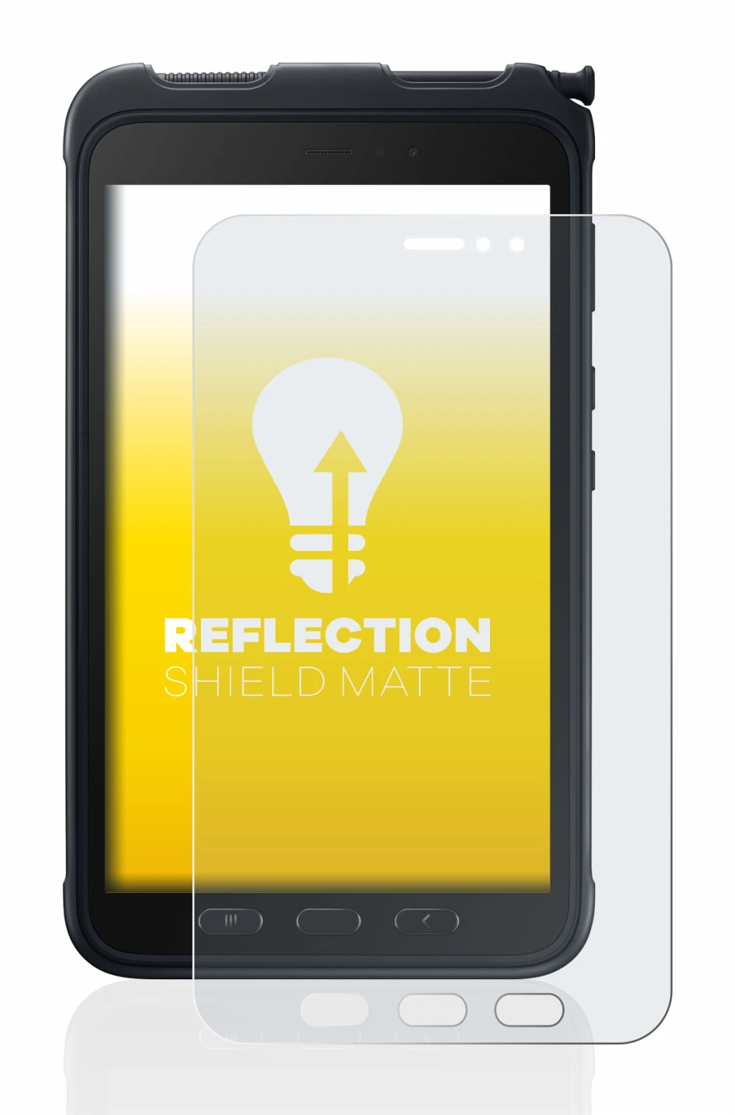 Imagen del dispositivo Samsung Galaxy Tab Active 3 con una amplia variedad de protectores de pantalla.