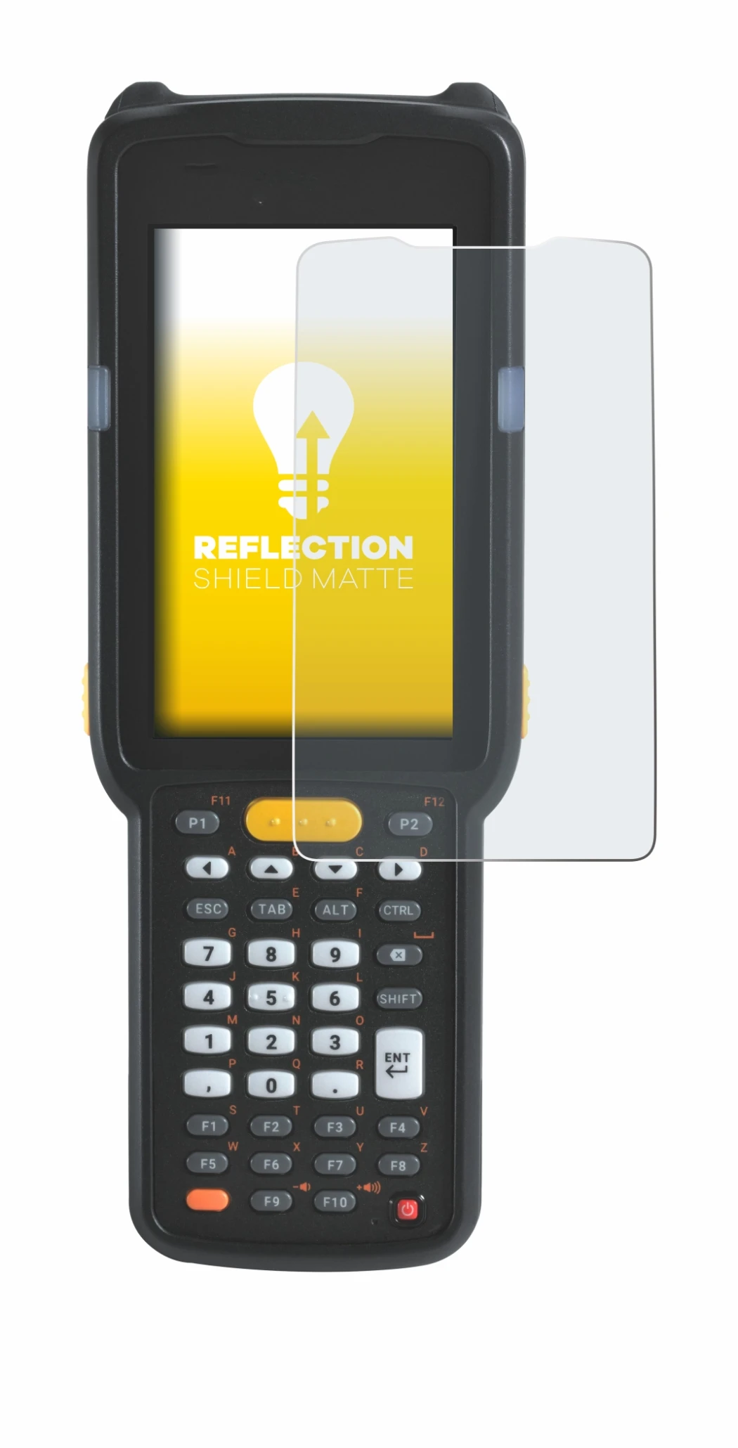 Imagen del dispositivo Zebra MC330L con una amplia variedad de protectores de pantalla.