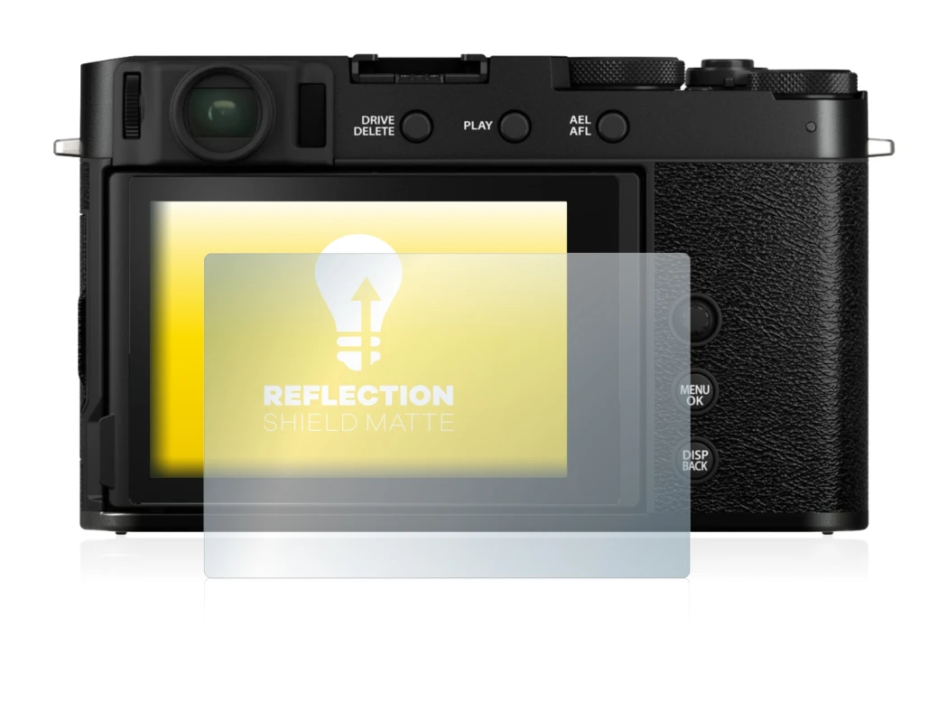 Imagen del dispositivo Fujifilm X-E4 con una amplia variedad de protectores de pantalla.