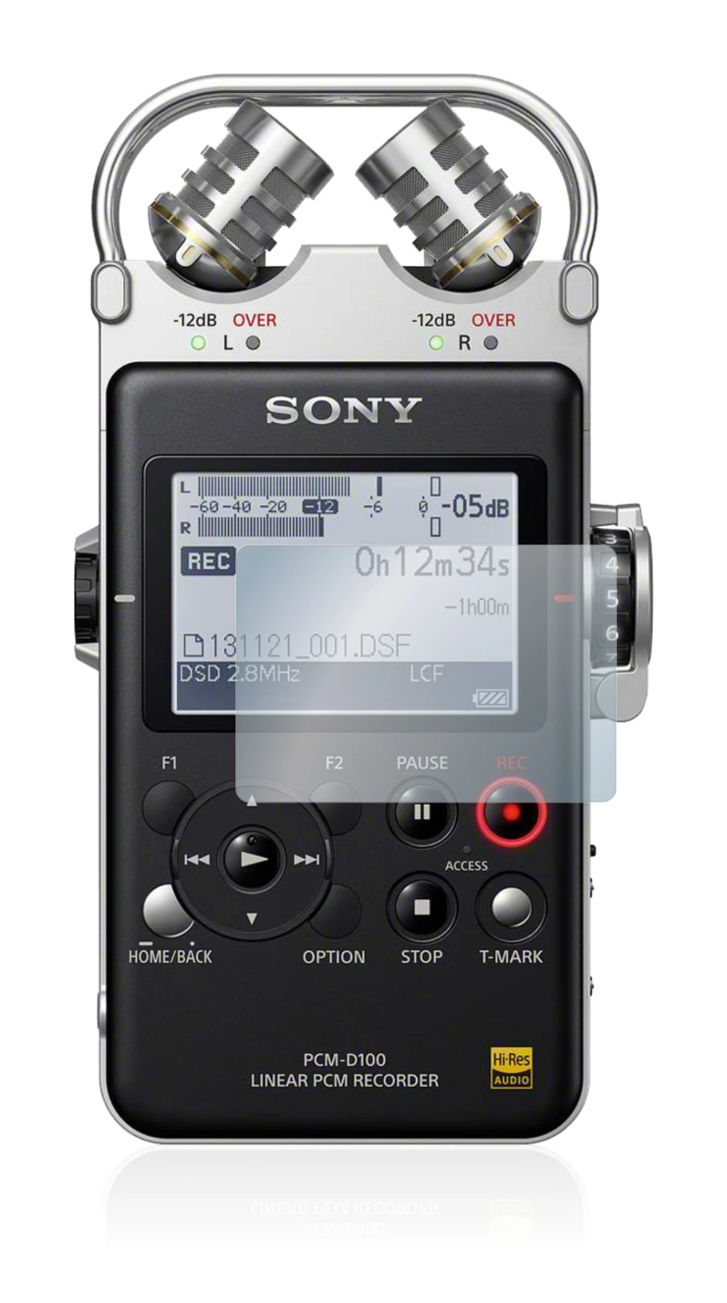 Imagen del dispositivo Sony PCM D100 con una amplia variedad de protectores de pantalla.
