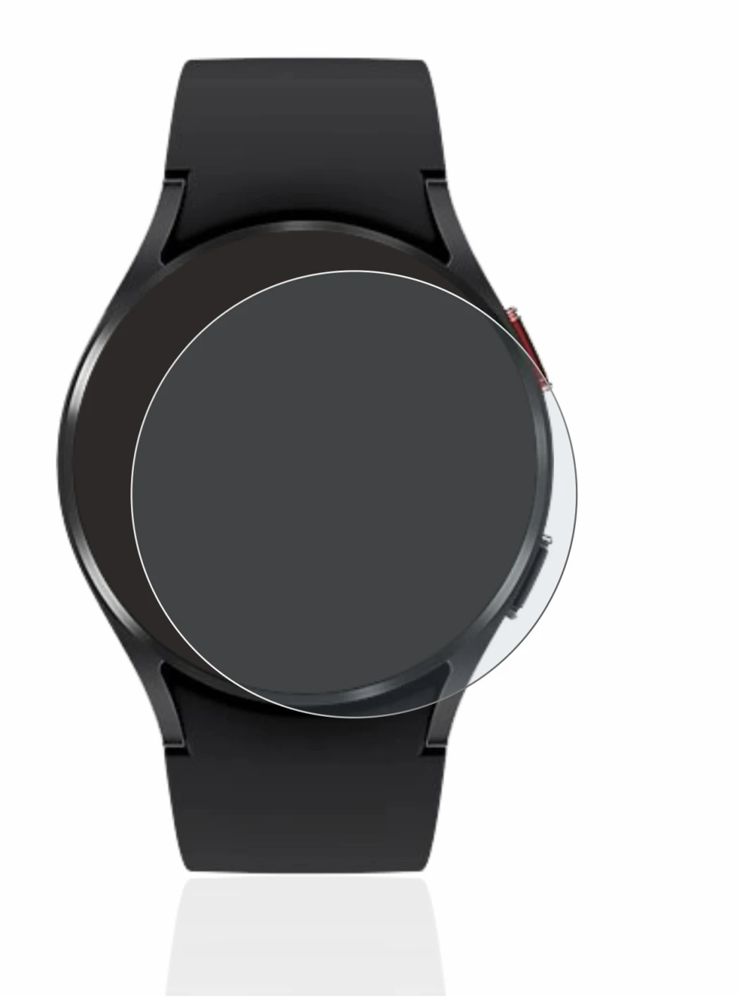 Imagen del dispositivo Samsung Galaxy Watch 4 (40mm) con una amplia variedad de protectores de pantalla.