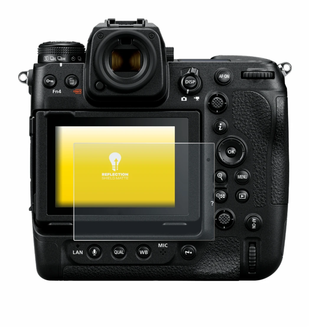 Imagen del dispositivo Nikon Z 9 con una amplia variedad de protectores de pantalla.
