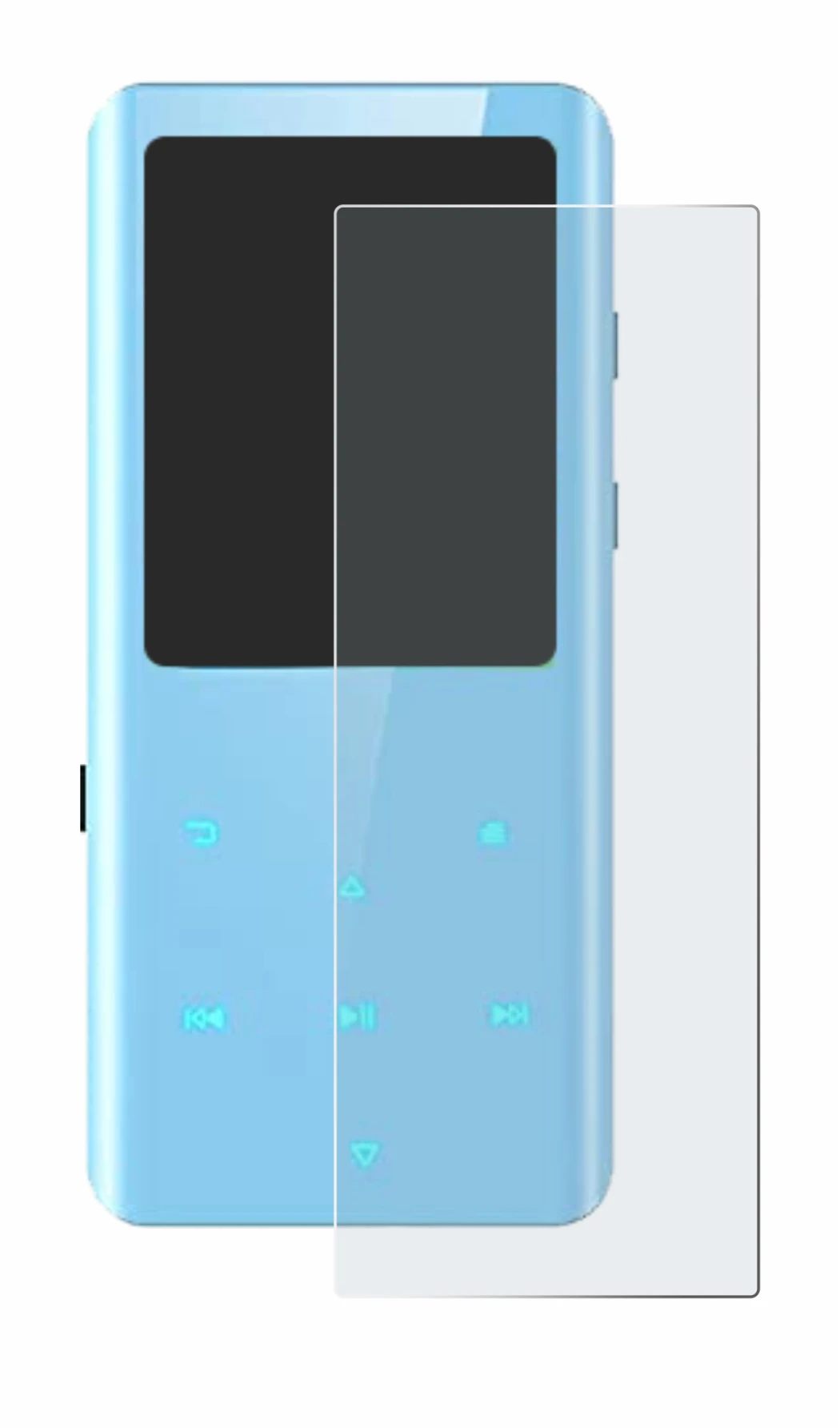 Imagen del dispositivo AGPtek A19X con una amplia variedad de protectores de pantalla.