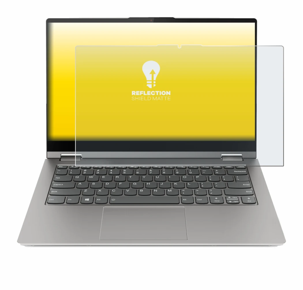 Imagen del dispositivo Lenovo ThinkBook 14s Yoga con una amplia variedad de protectores de pantalla.