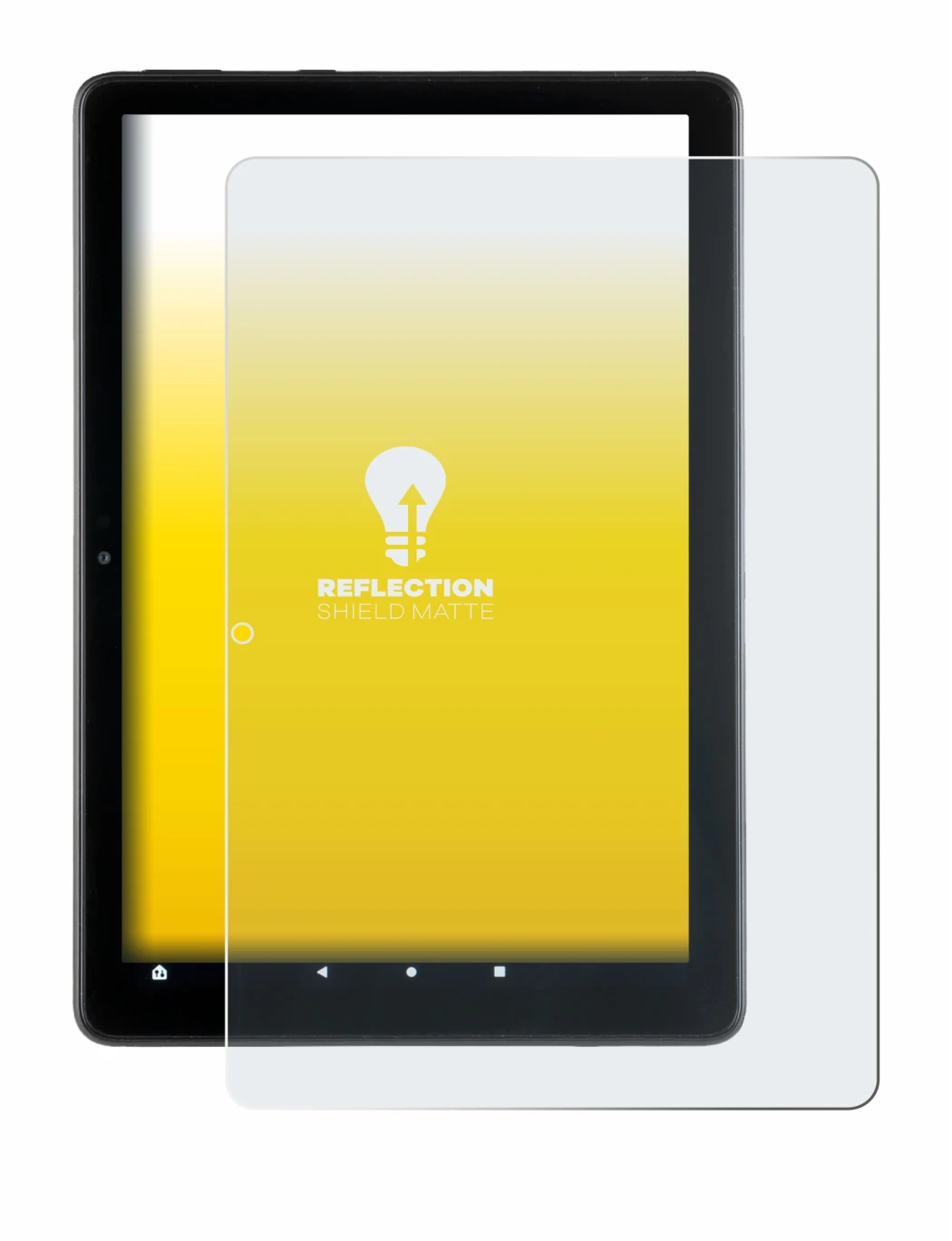 Imagen del dispositivo Amazon Fire HD 10 2021 (11a Gen.) con una amplia variedad de protectores de pantalla.