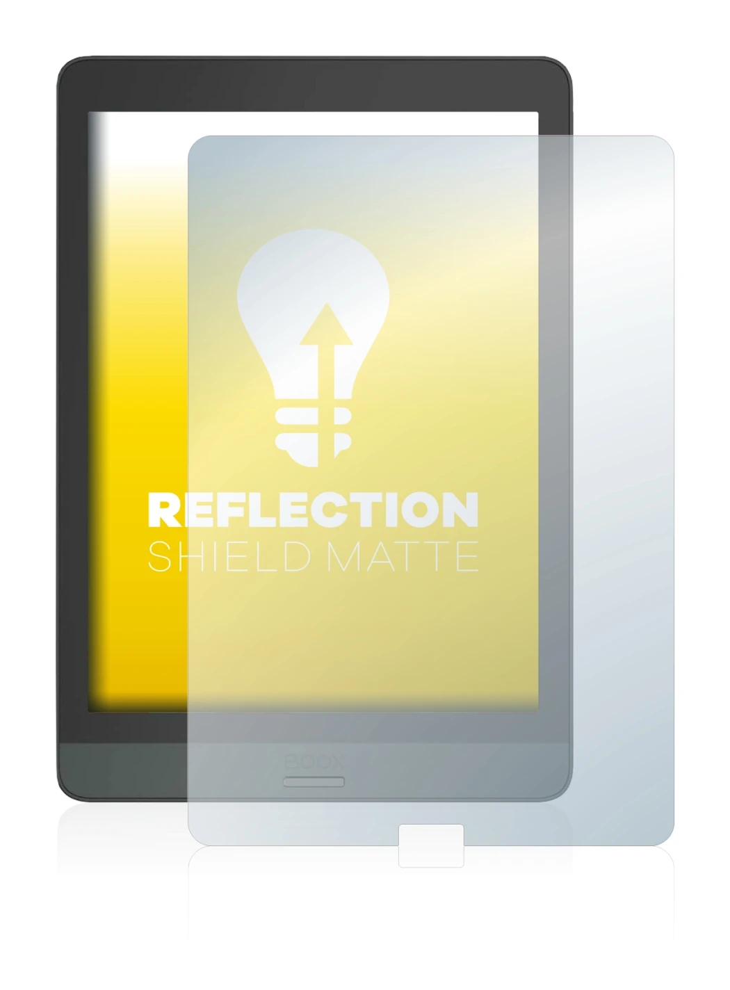 Imagen del dispositivo Boox Nova 3 con una amplia variedad de protectores de pantalla.