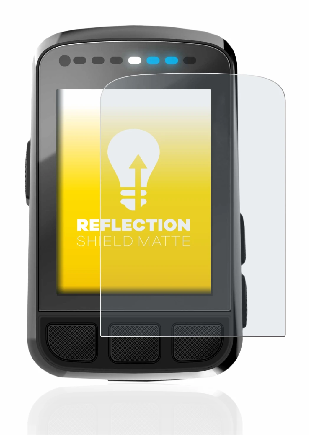 Imagen del dispositivo Wahoo Elemnt Bolt V2 GPS con una amplia variedad de protectores de pantalla.