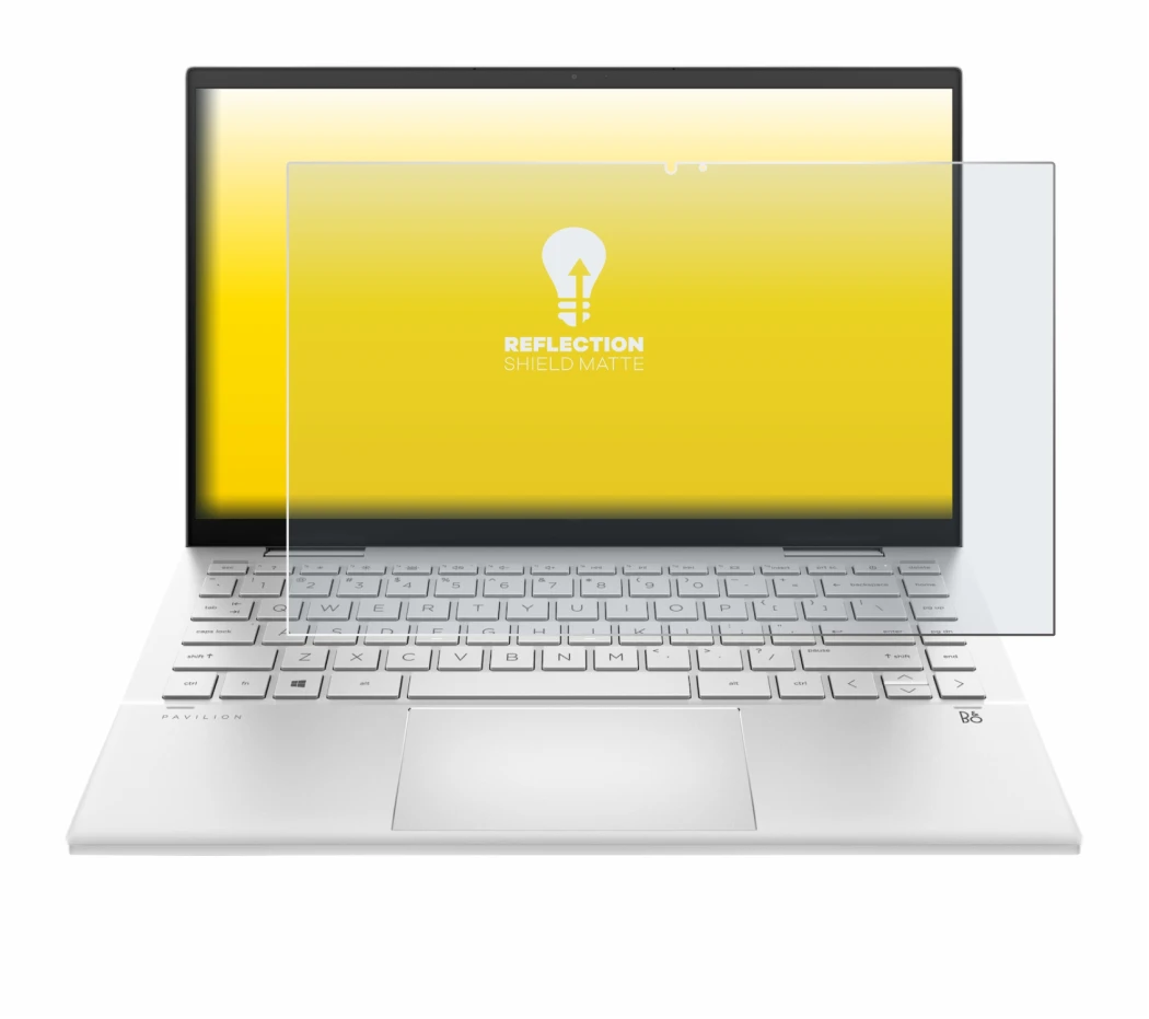 Imagen del dispositivo HP Pavilion x360 (14-dyX) con una amplia variedad de protectores de pantalla.