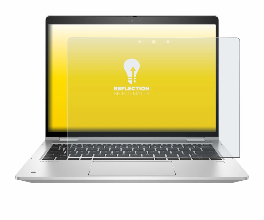 Imagen del dispositivo HP ProBook x360 435 G8 con una amplia variedad de protectores de pantalla.