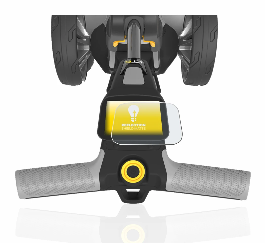 Imagen del dispositivo PowaKaddy CT6 con una amplia variedad de protectores de pantalla.