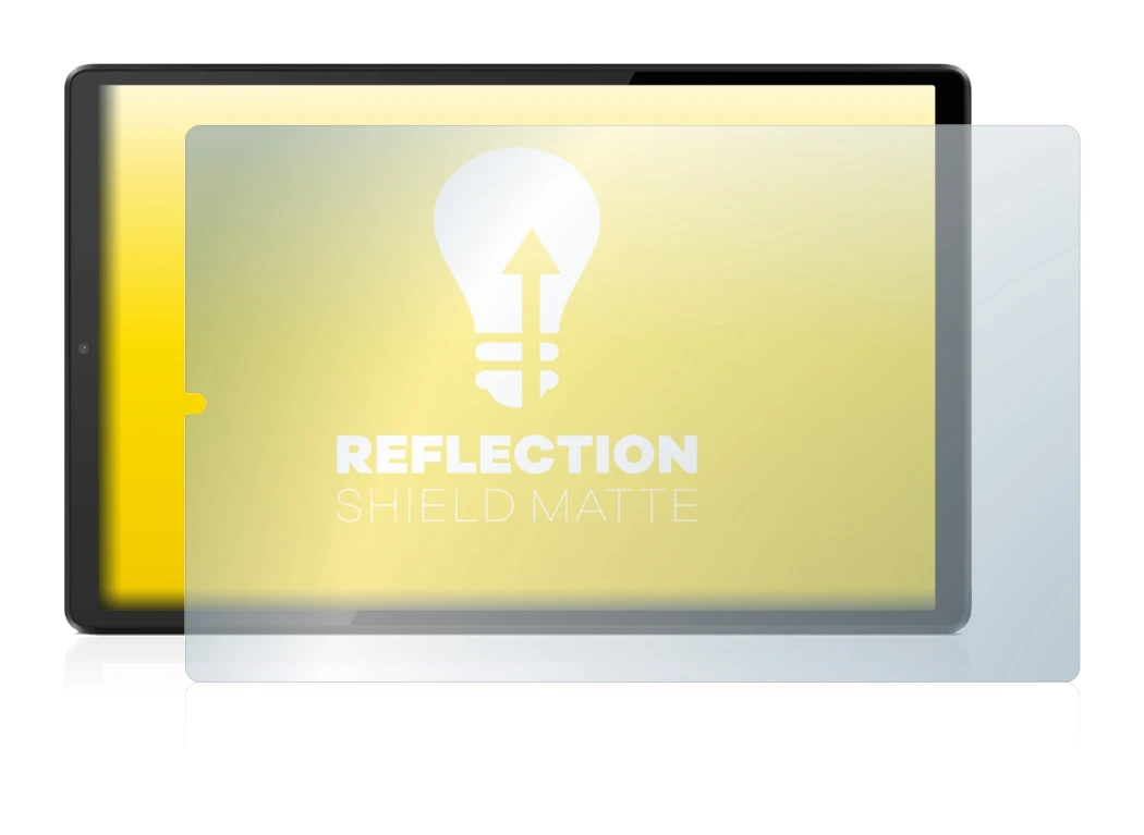 Imagen del dispositivo Lenovo Tab K10 con una amplia variedad de protectores de pantalla.