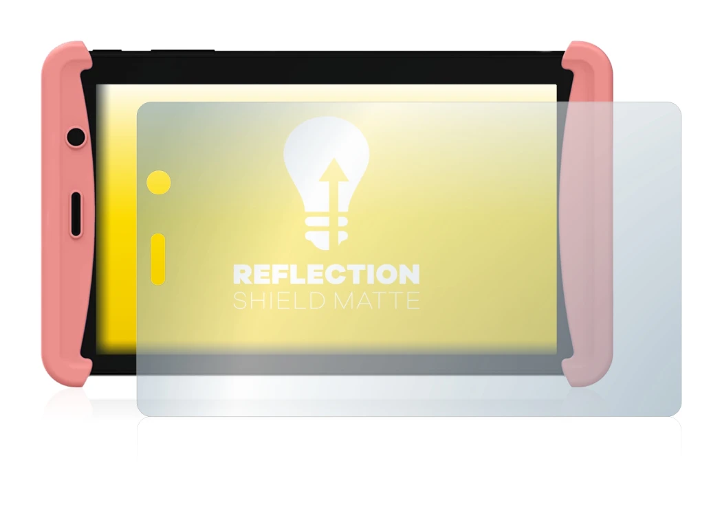 Imagen del dispositivo Kurio Tab Lite 2 con una amplia variedad de protectores de pantalla.