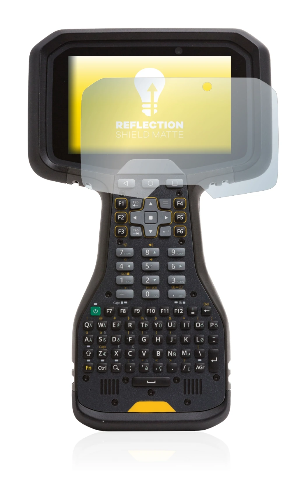 Imagen del dispositivo Trimble TSC5 con una amplia variedad de protectores de pantalla.
