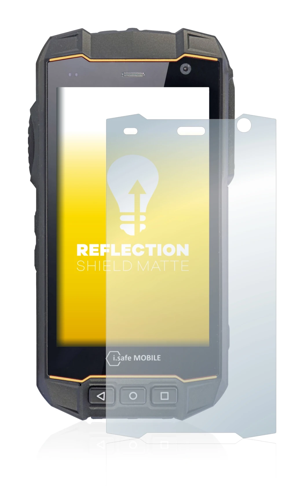 Imagen del dispositivo i.safe MOBILE IS530.2 con una amplia variedad de protectores de pantalla.