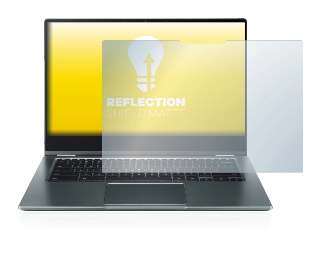 Imagen del dispositivo Acer Chromebook Spin 514 con una amplia variedad de protectores de pantalla.