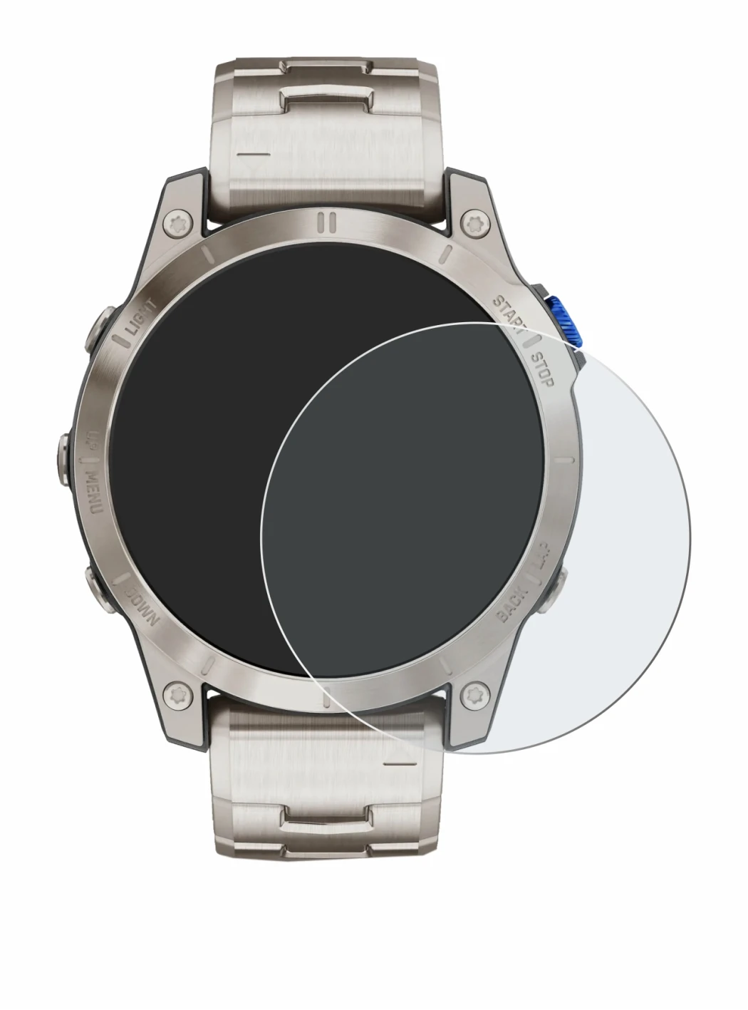 Imagen del dispositivo Garmin D2 Mach 1 con una amplia variedad de protectores de pantalla.