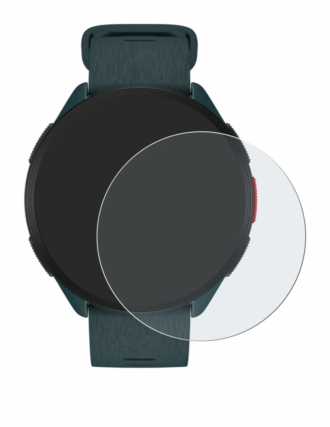 Imagen del dispositivo Polar Pacer con una amplia variedad de protectores de pantalla.