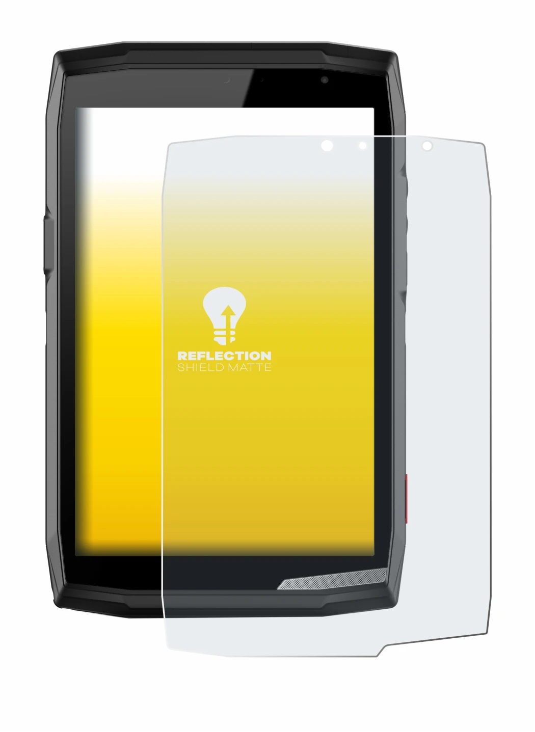 Imagen del dispositivo Crosscall Core T5 con una amplia variedad de protectores de pantalla.