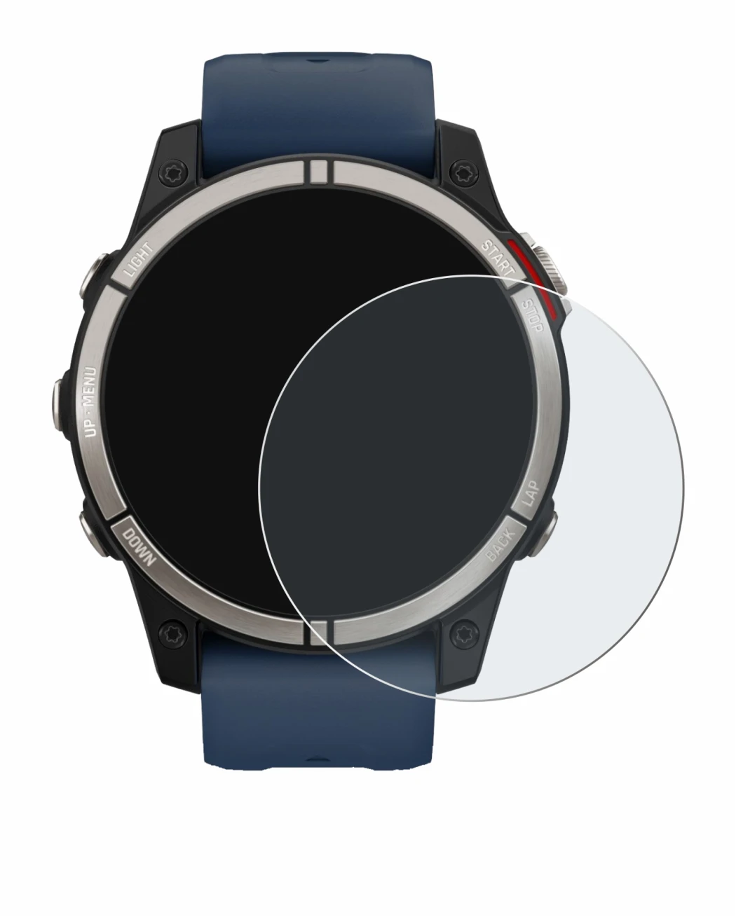 Imagen del dispositivo Garmin quatix 7 con una amplia variedad de protectores de pantalla.