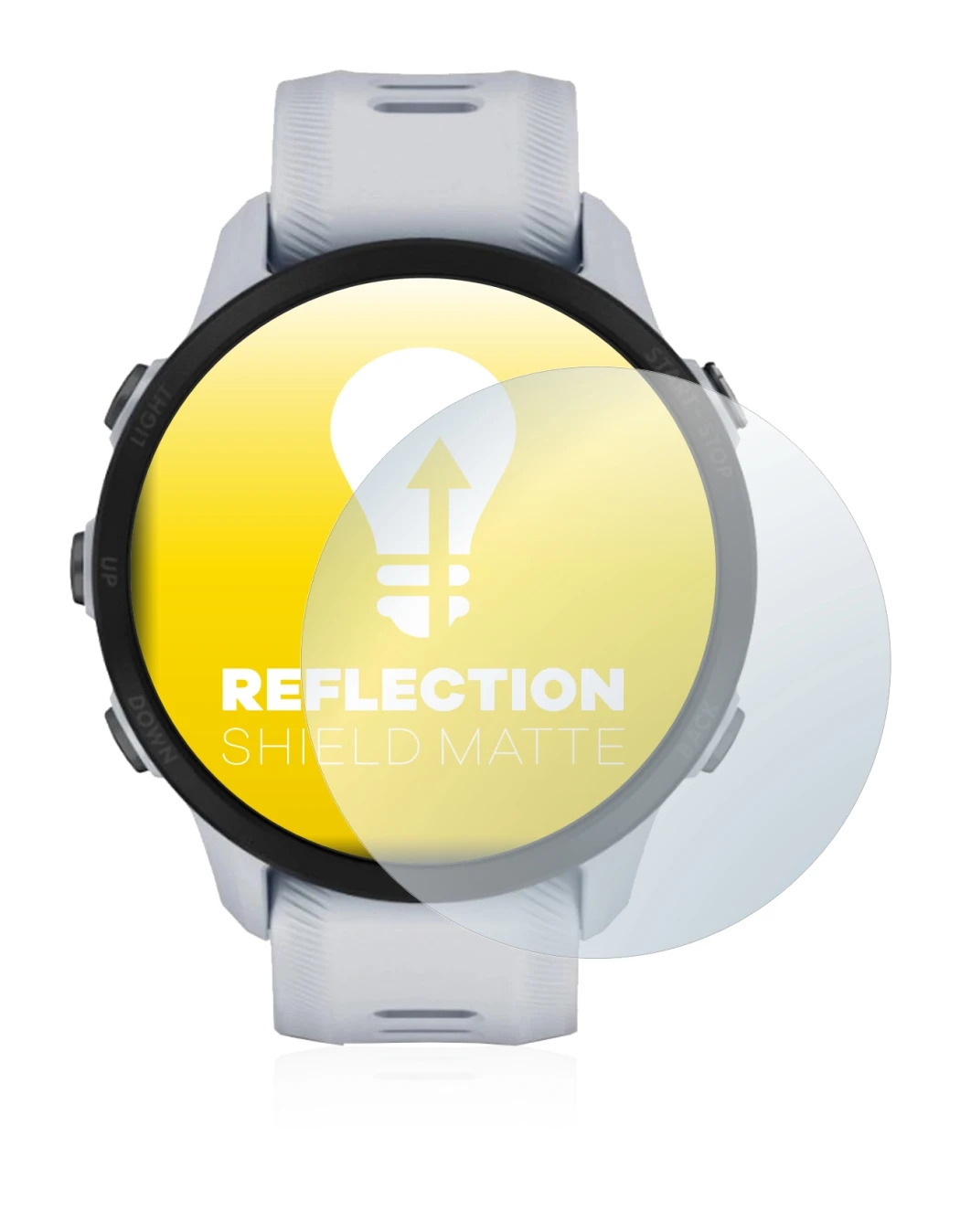 Imagen del dispositivo Garmin Forerunner 955 con una amplia variedad de protectores de pantalla.