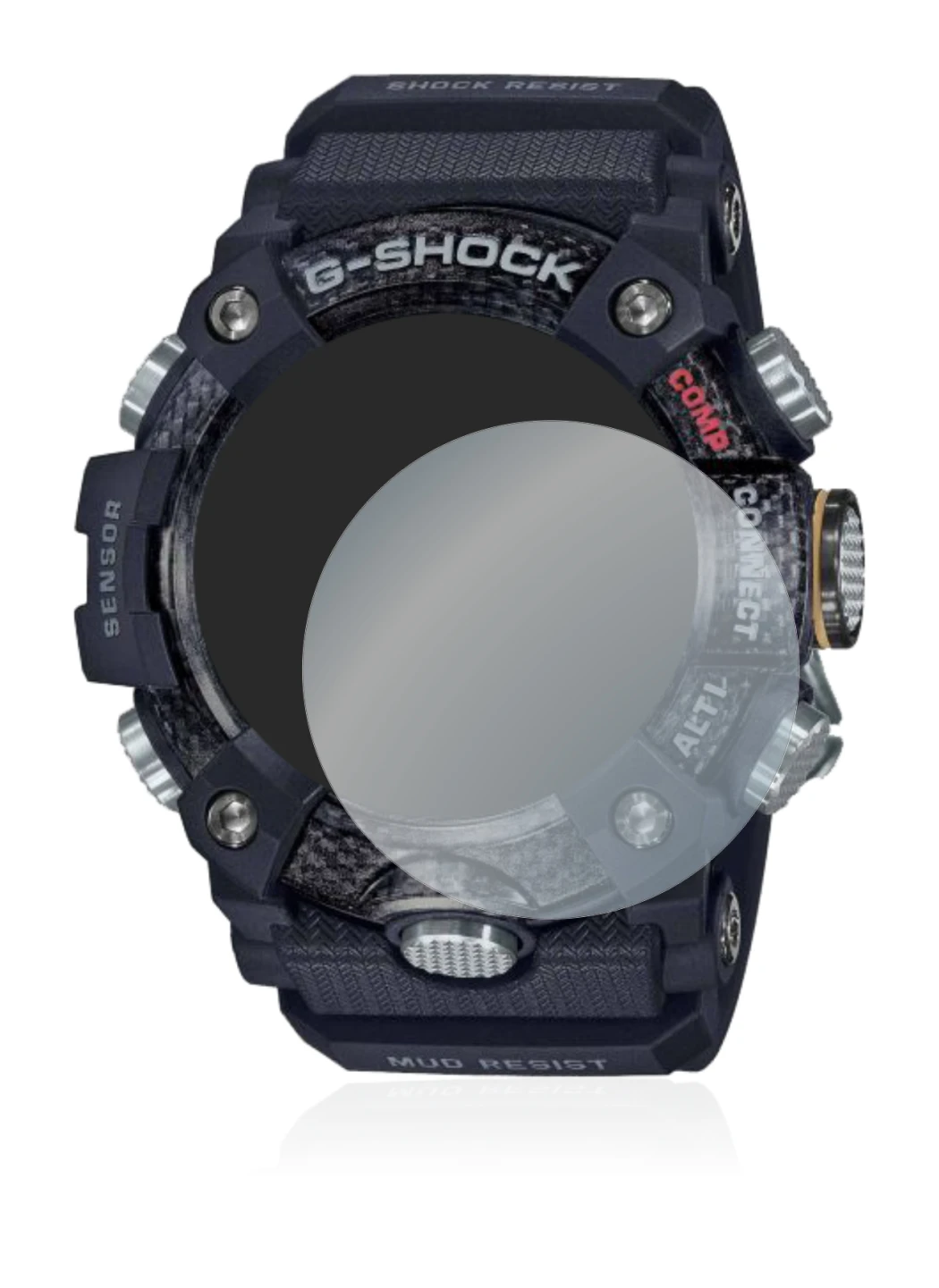 Imagen del dispositivo Casio G-Shock Mudmaster GG-B100-1AER con una amplia variedad de protectores de pantalla.