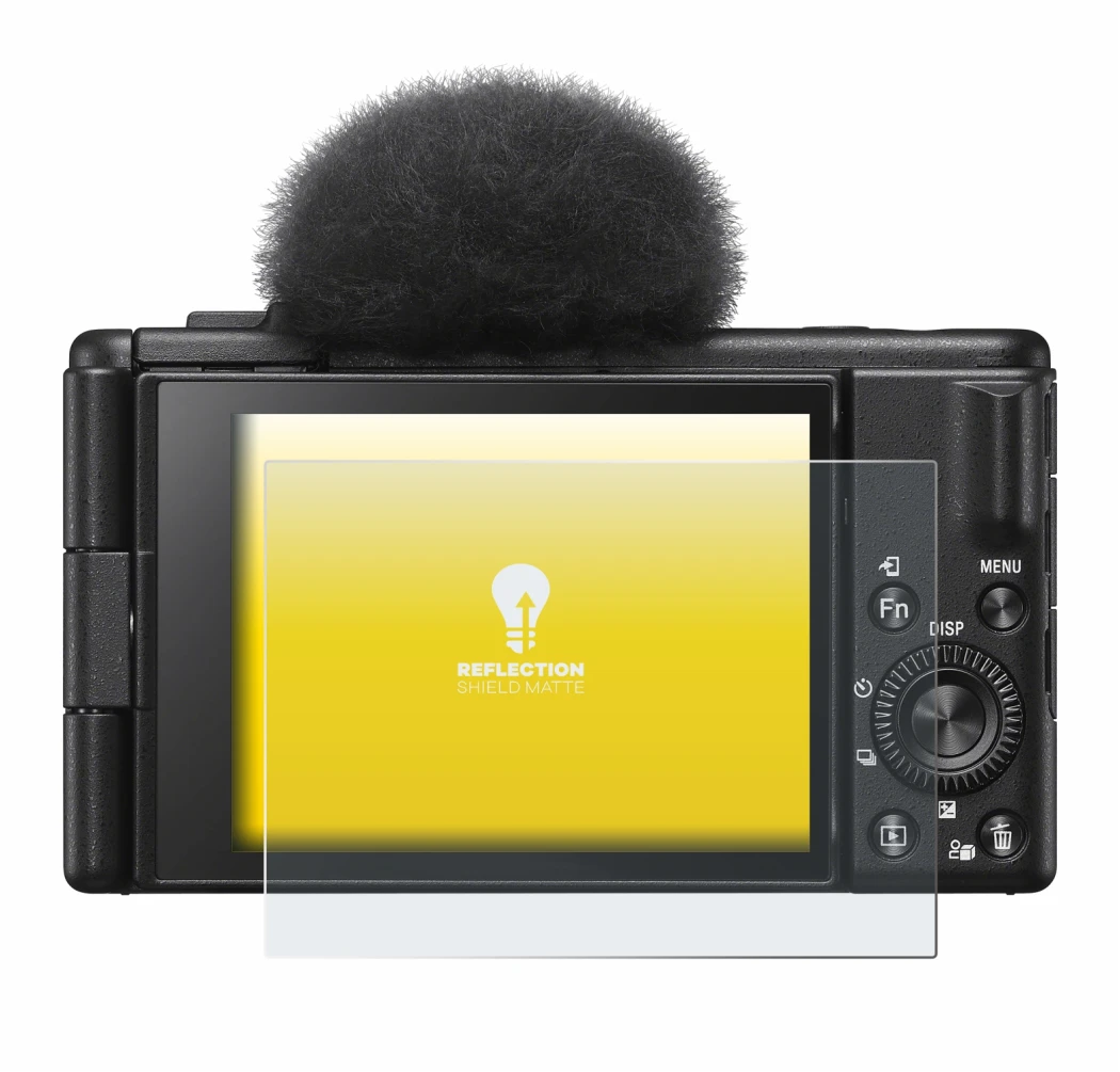 Imagen del dispositivo Sony ZV-1F con una amplia variedad de protectores de pantalla.