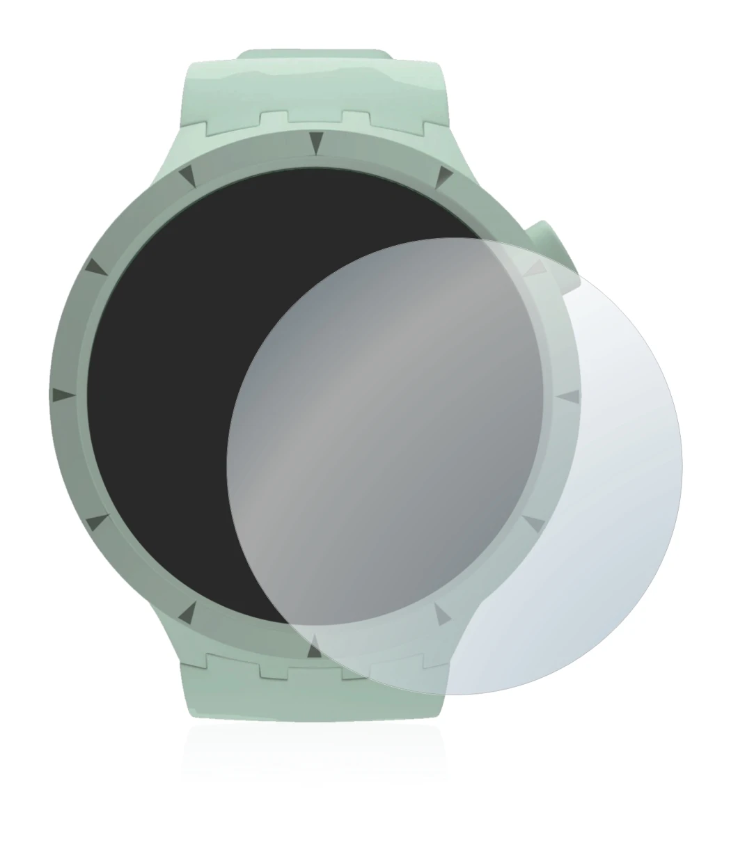 Imagen del dispositivo Swatch Big Bold Bioceramic con una amplia variedad de protectores de pantalla.