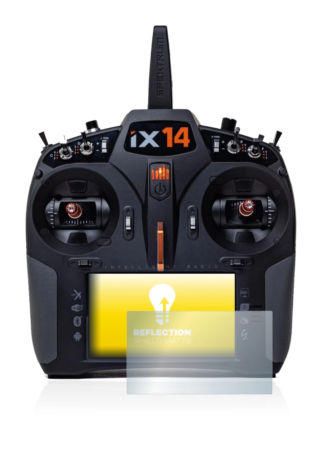 Imagen del dispositivo Spektrum iX14 con una amplia variedad de protectores de pantalla.