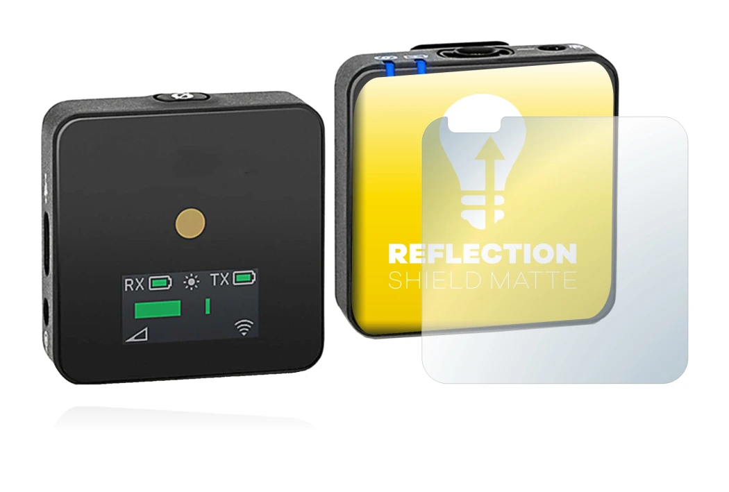 Imagen del dispositivo Rode Wireless GO II con una amplia variedad de protectores de pantalla.