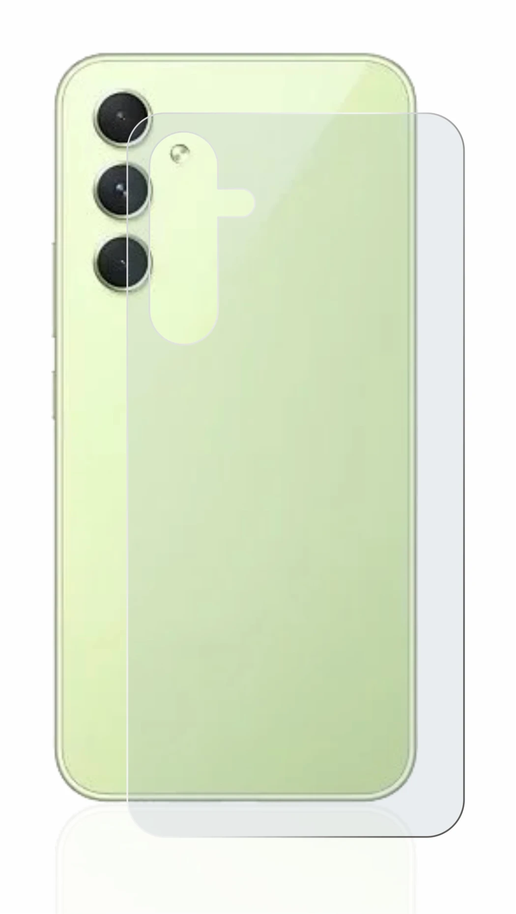 Imagen del dispositivo Samsung Galaxy A54 5G (Trasero) con una amplia variedad de protectores de pantalla.