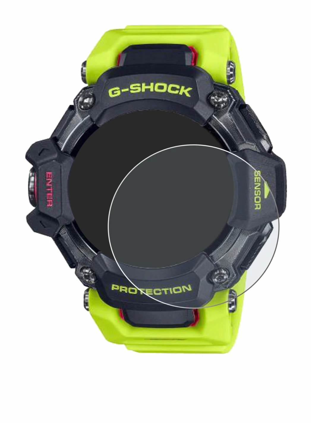 Imagen del dispositivo Casio G-Shock GBD-H2000 con una amplia variedad de protectores de pantalla.