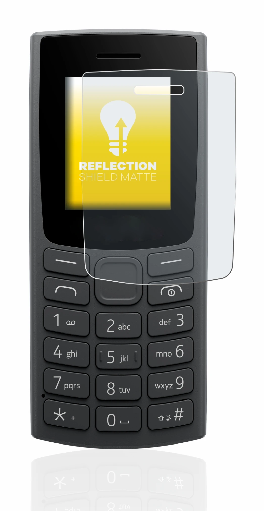 Imagen del dispositivo Nokia 110 (2023) con una amplia variedad de protectores de pantalla.