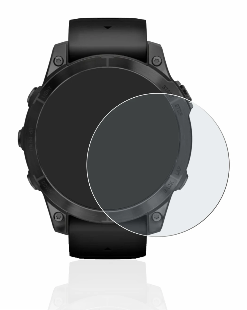 Imagen del dispositivo Garmin Epix Pro (Gen 2) (47 mm) con una amplia variedad de protectores de pantalla.