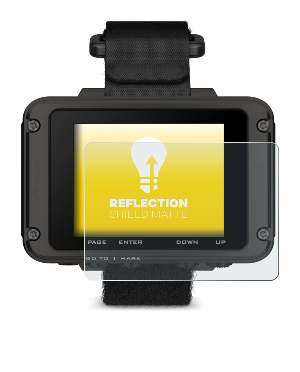 Imagen del dispositivo Garmin Foretrex 801 con una amplia variedad de protectores de pantalla.