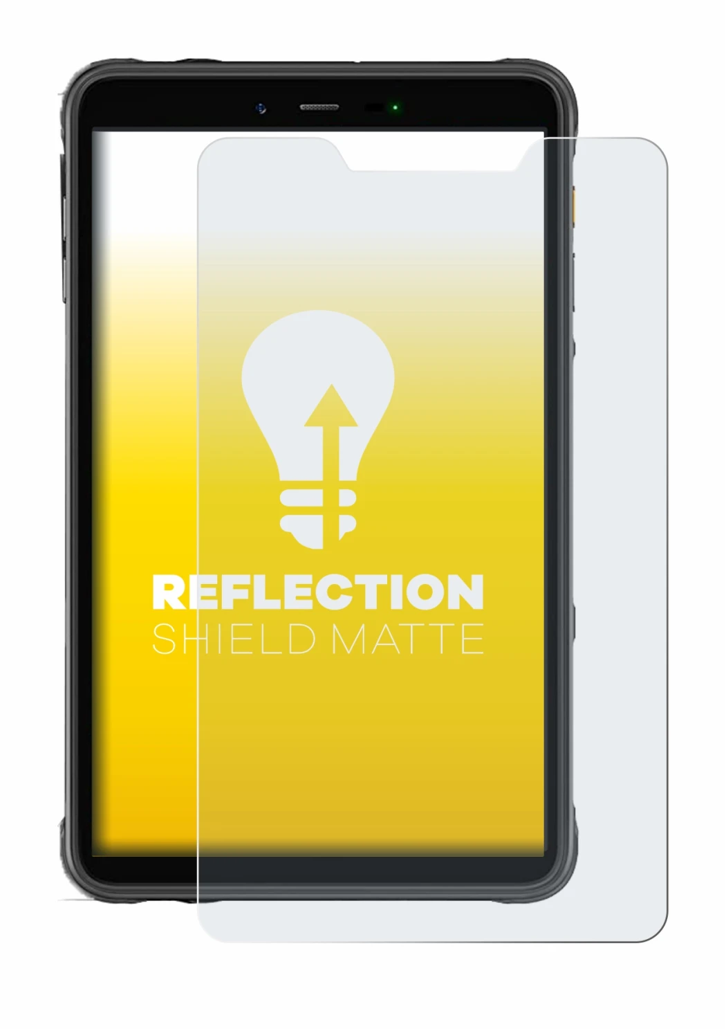 Imagen del dispositivo Ulefone Armor Pad 8 con una amplia variedad de protectores de pantalla.