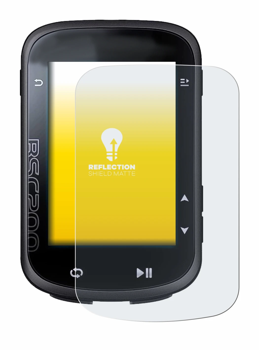 Imagen del dispositivo iGPSPORT BSC200 con una amplia variedad de protectores de pantalla.