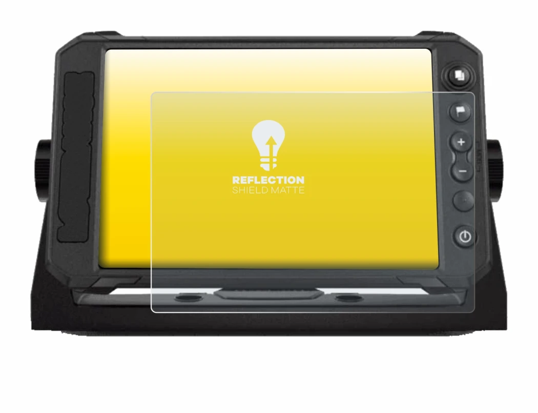 Imagen del dispositivo Lowrance Elite FS 7 con una amplia variedad de protectores de pantalla.