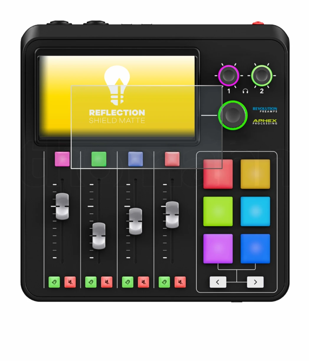 Imagen del dispositivo Rode Rodecaster Duo con una amplia variedad de protectores de pantalla.