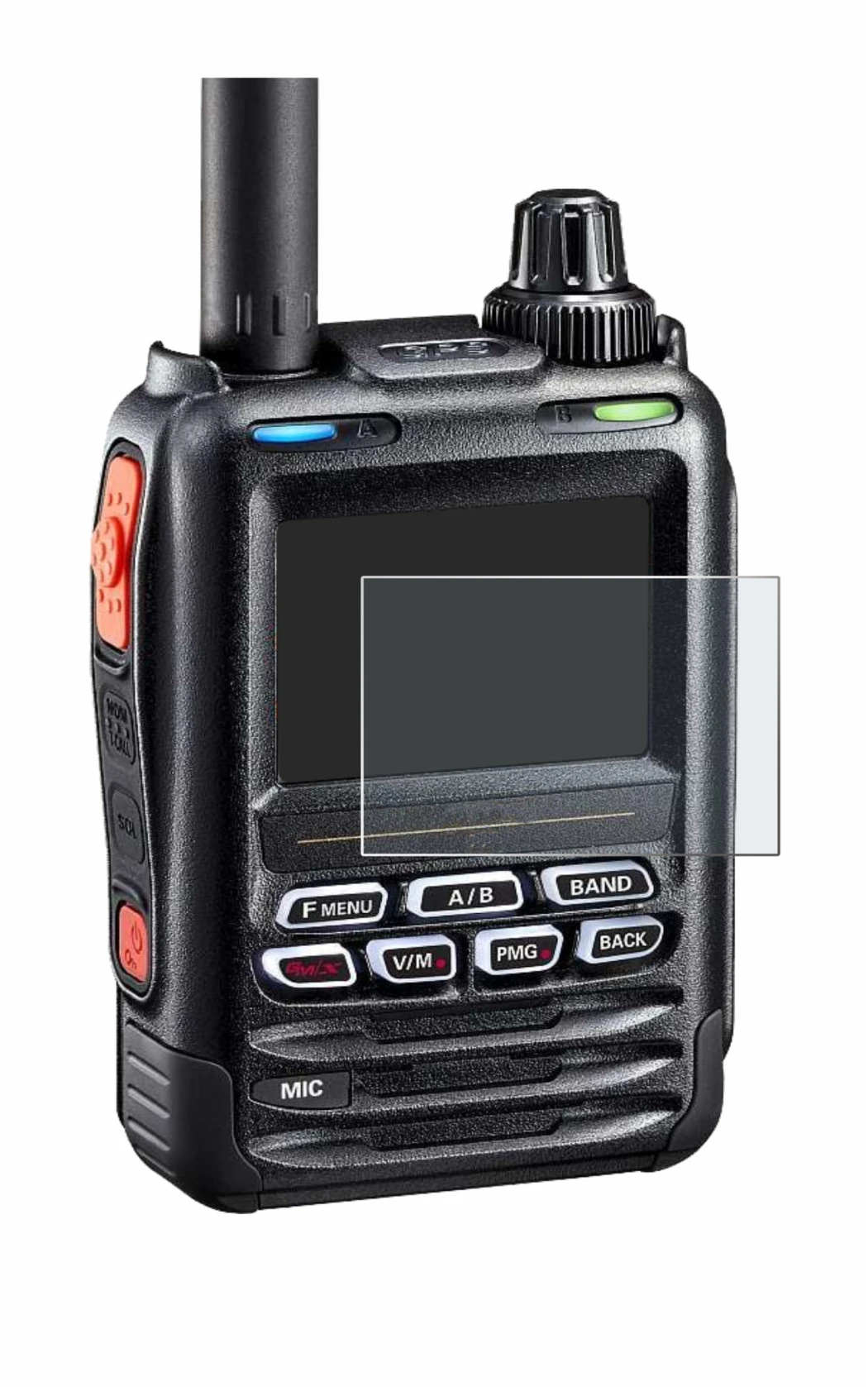 Imagen del dispositivo Yaesu FT-5DE/DR con una amplia variedad de protectores de pantalla.