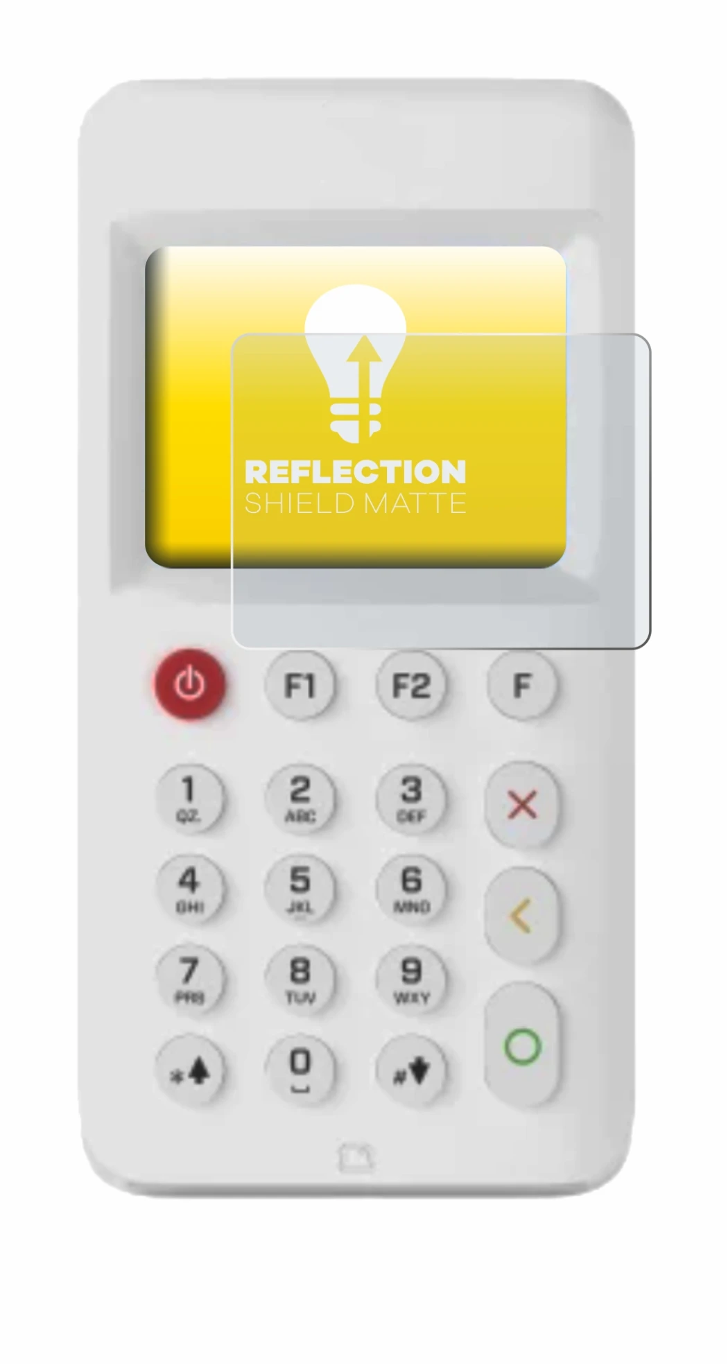 Imagen del dispositivo myPOS Go 2 con una amplia variedad de protectores de pantalla.