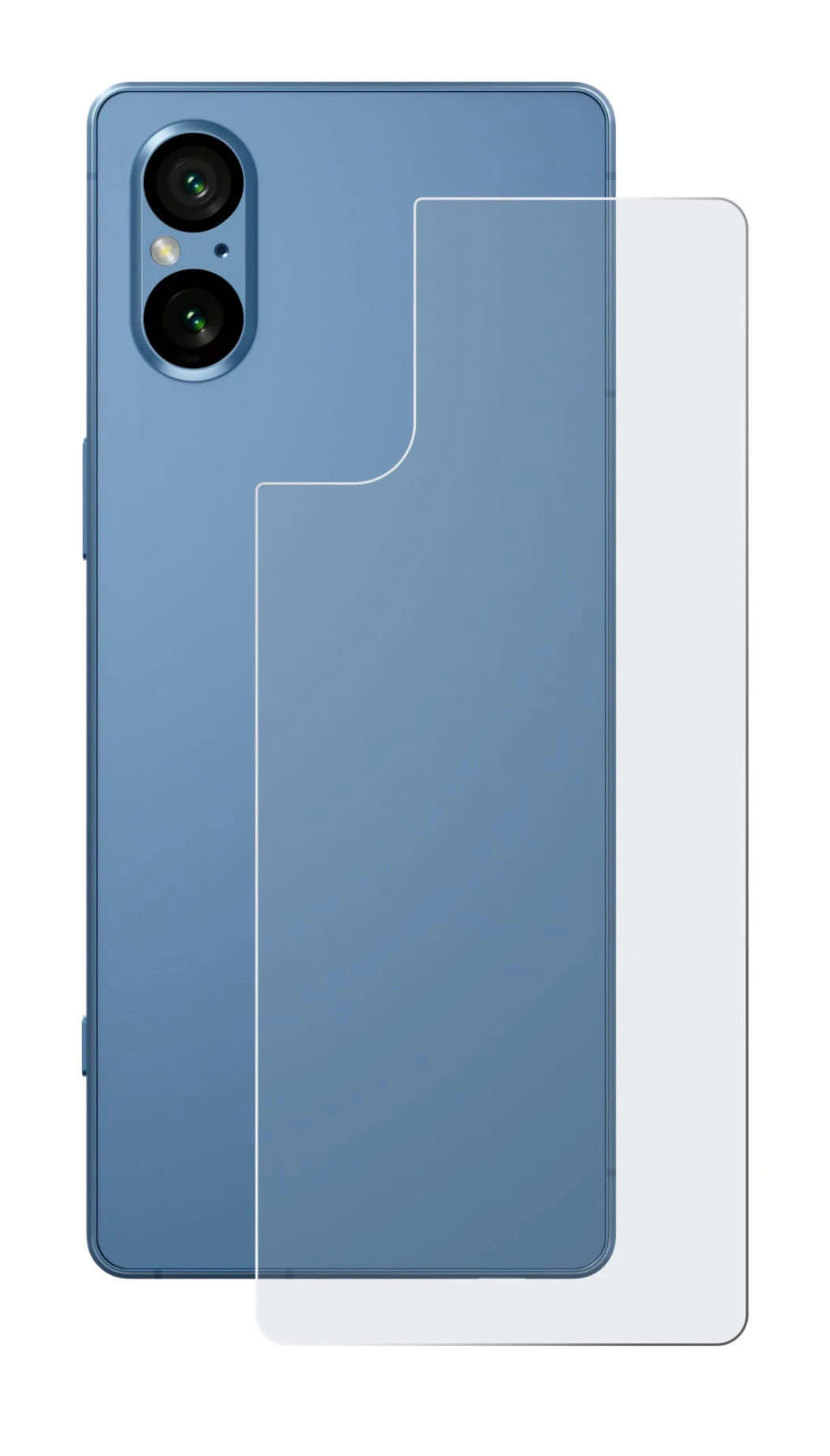 Imagen del dispositivo Sony Xperia 5 V (Trasero) con una amplia variedad de protectores de pantalla.
