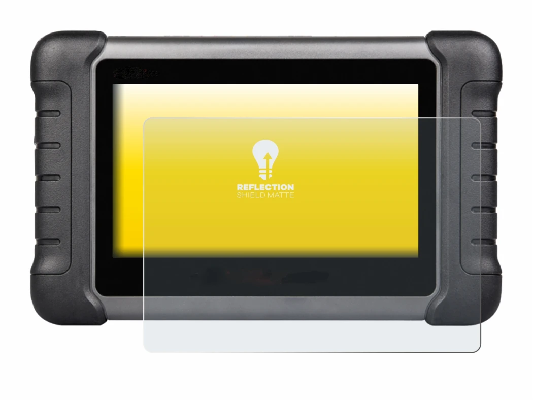 Imagen del dispositivo Autel MaxiCheck MX808s con una amplia variedad de protectores de pantalla.