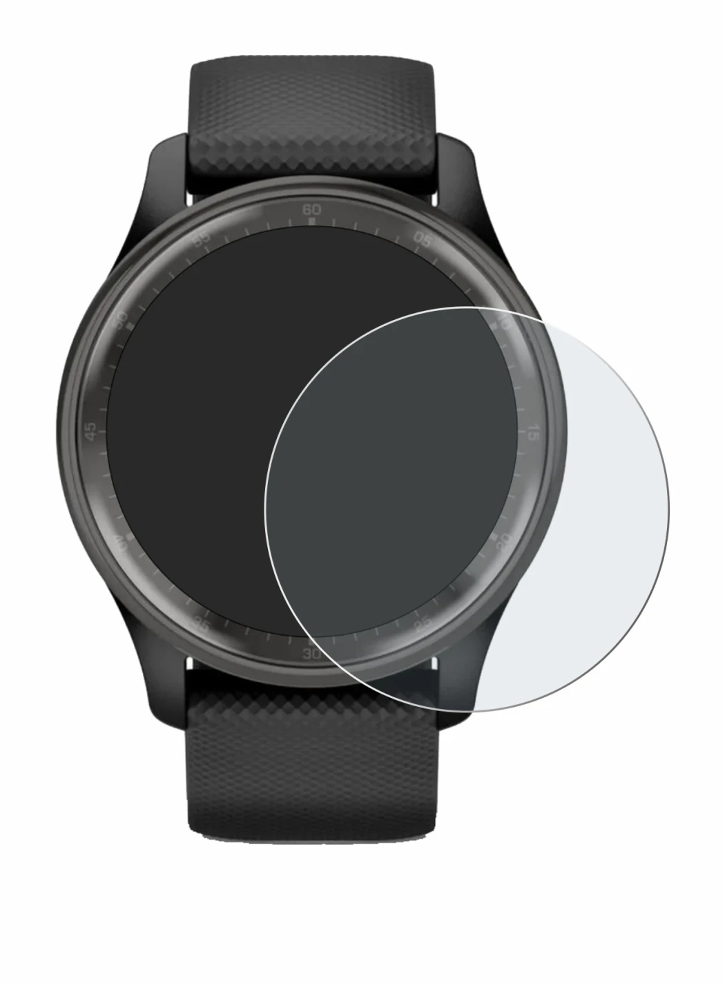 Imagen del dispositivo Garmin Vivomove Trend con una amplia variedad de protectores de pantalla.
