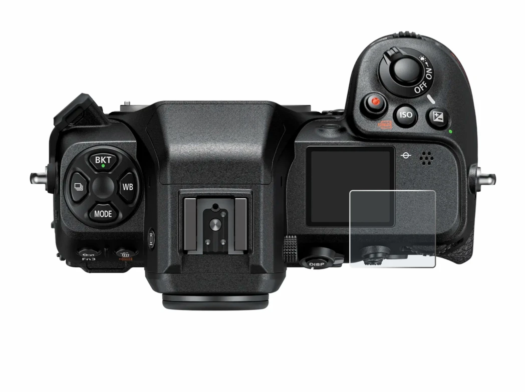 Imagen del dispositivo Nikon Z 8 (pantalla de hombro) con una amplia variedad de protectores de pantalla.