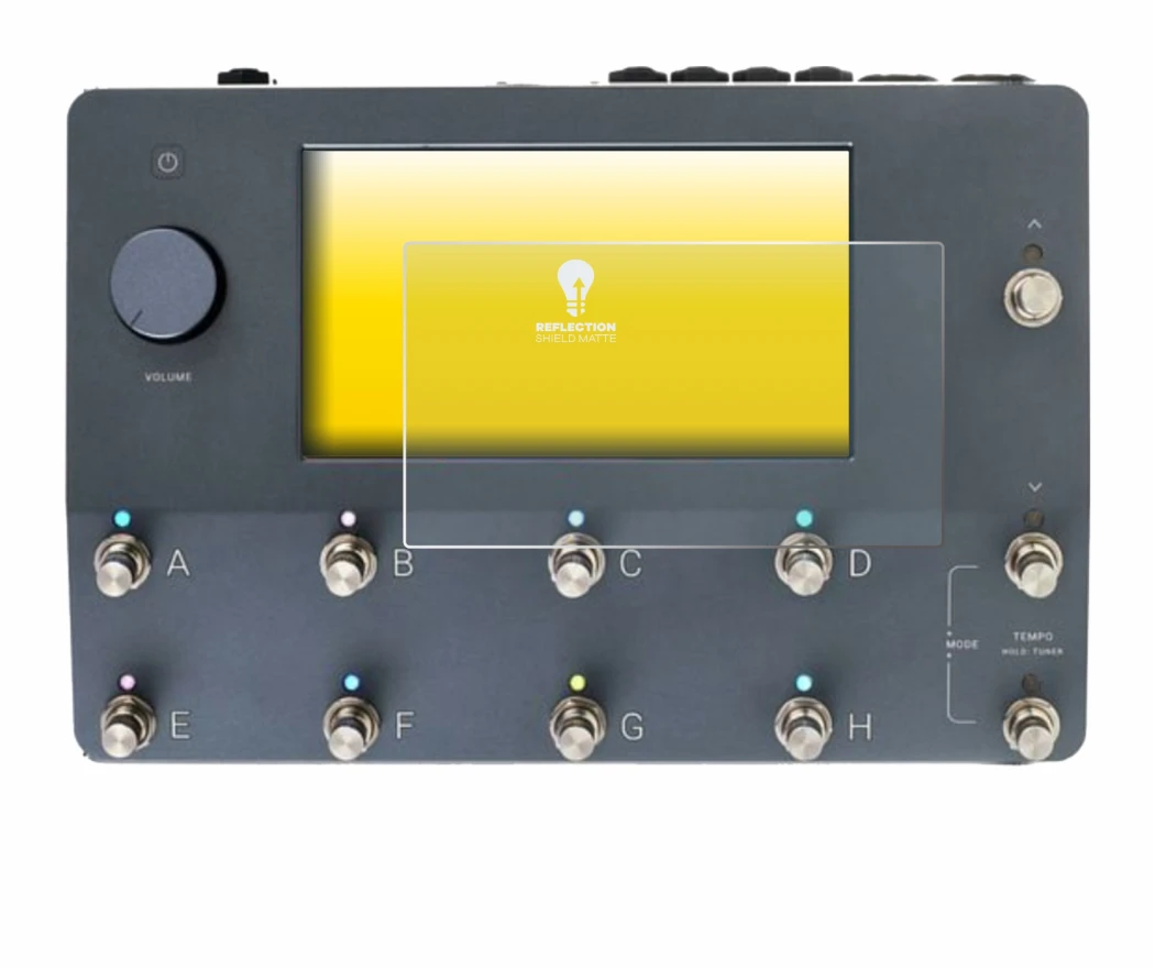 Imagen del dispositivo Neural DSP Quad Cortex con una amplia variedad de protectores de pantalla.