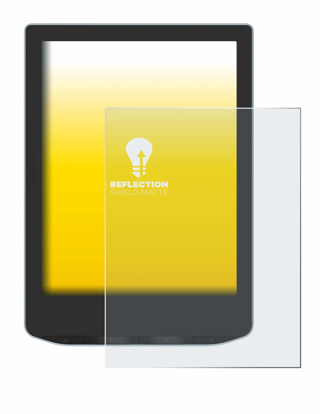 Imagen del dispositivo Vivlio Light con una amplia variedad de protectores de pantalla.