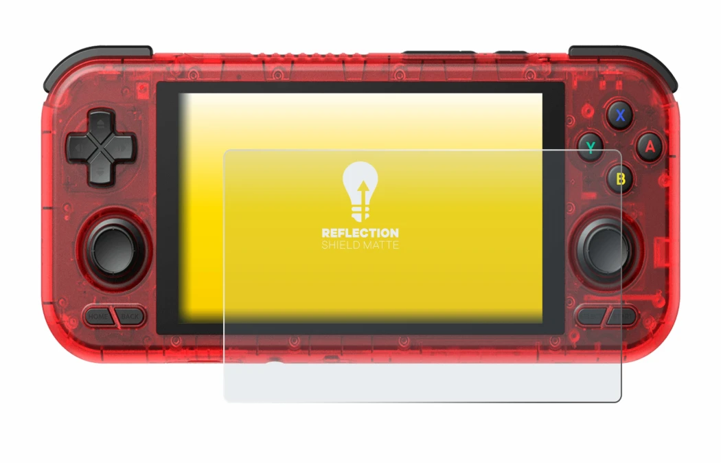 Imagen del dispositivo Retroid Pocket 4 Pro con una amplia variedad de protectores de pantalla.