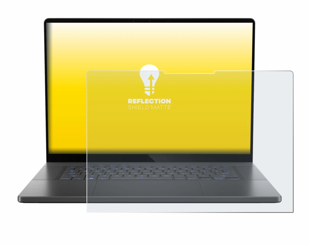 Imagen del dispositivo ASUS ROG Zephyrus G16 2024 con una amplia variedad de protectores de pantalla.